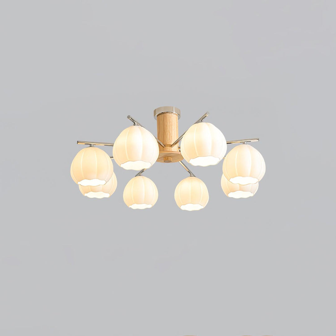 Ezoror Plafonnier Verre Bourgeons Fleur Art Nordique - Neutralighting
