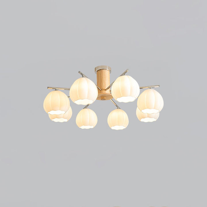 Ezoror Plafonnier Verre Bourgeons Fleur Art Nordique - Neutralighting