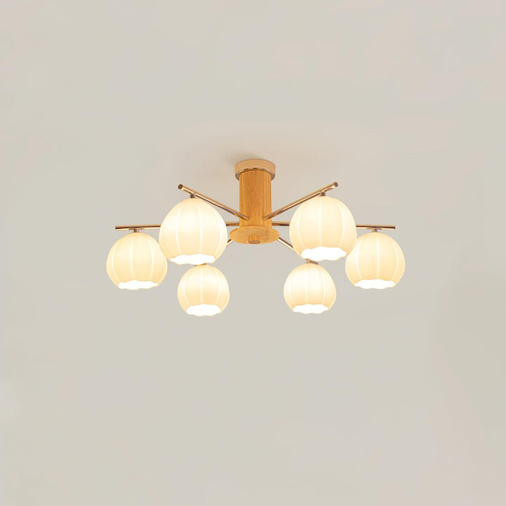 Ezoror Plafonnier Verre Bourgeons Fleur Art Nordique - Neutralighting