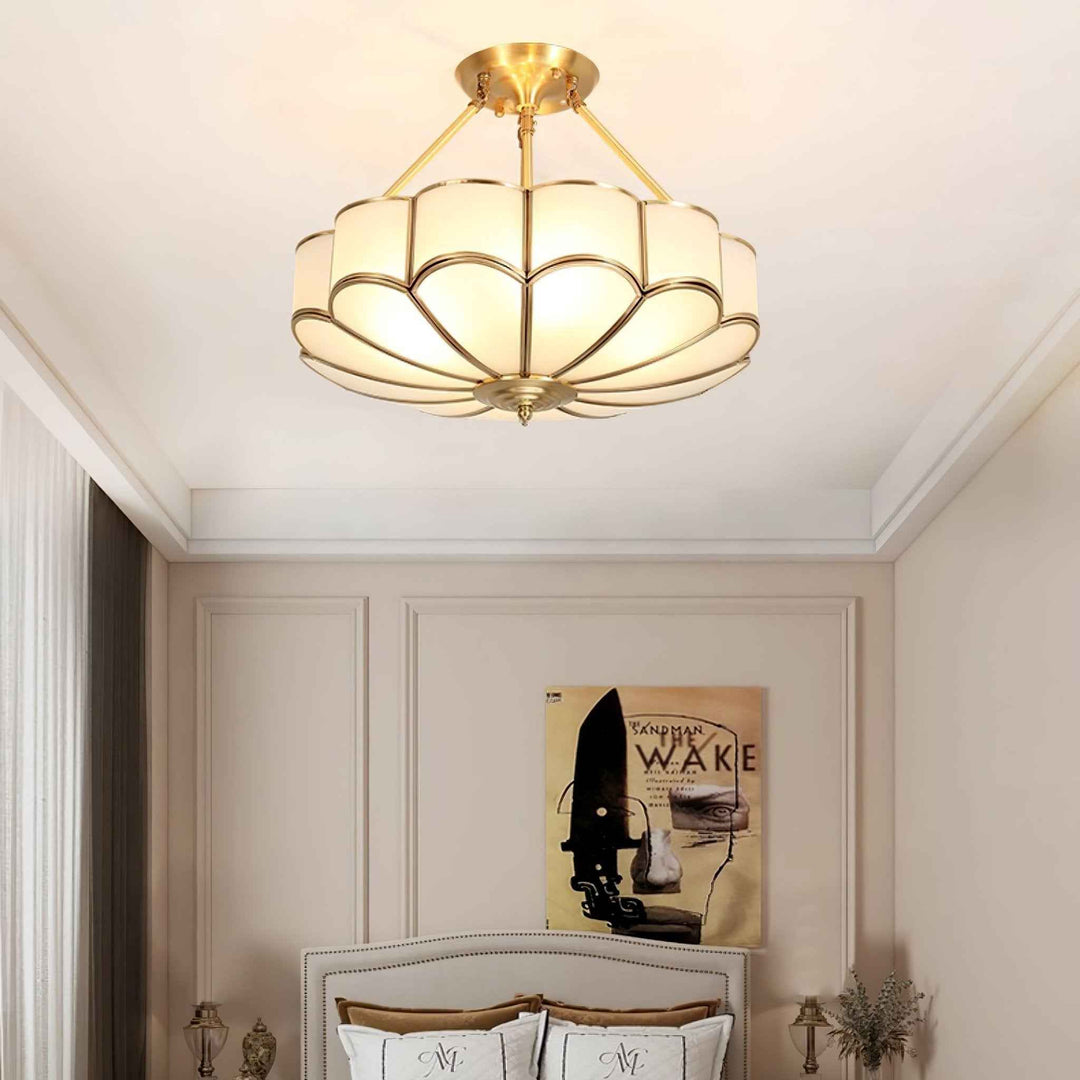 Solara Verre 45cm Blanc LED