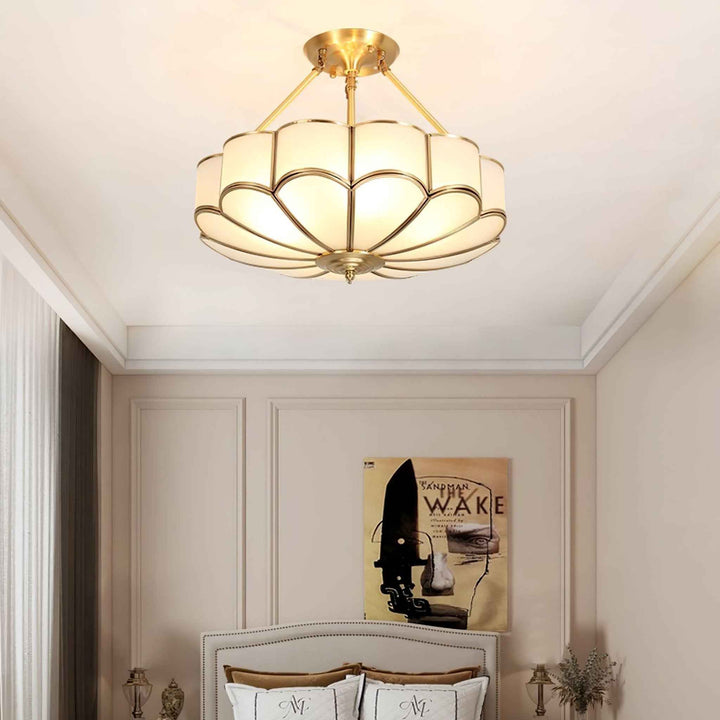 Solara Verre 45cm Blanc LED