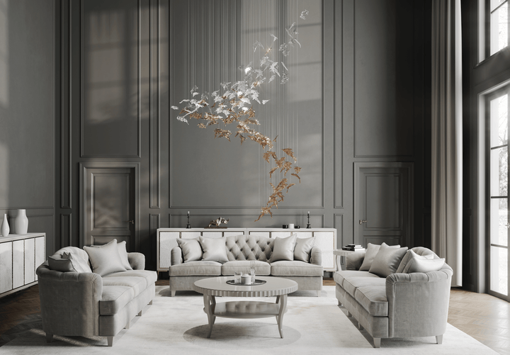 Cosolion Lustre en Verre Clair Ambre en Forme d&