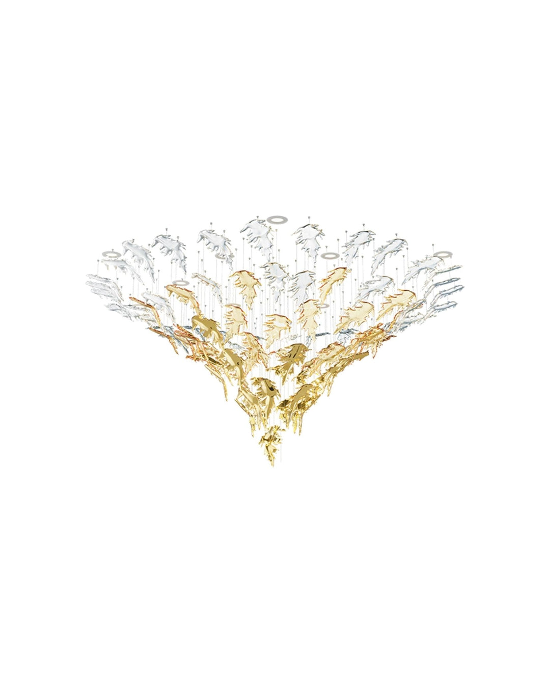 Cosolion Lustre en Verre Clair Ambre en Forme d&