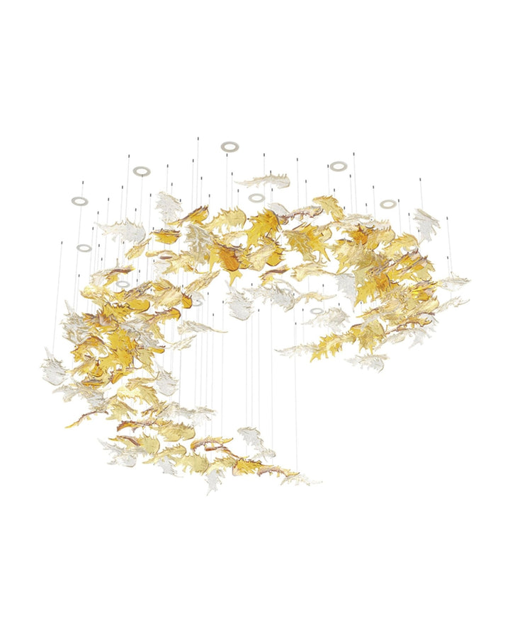 Cosolion Lustre en Verre Clair Ambre en Forme d&