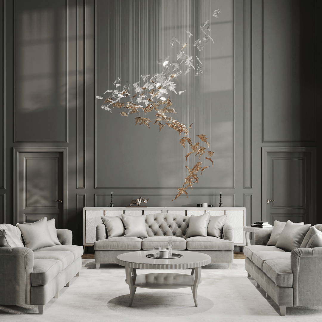 Cosolion Lustre en Verre Clair Ambre en Forme d&