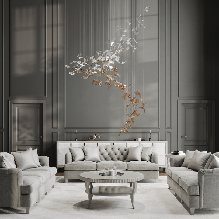 Cosolion Lustre en Verre Clair Ambre en Forme d&