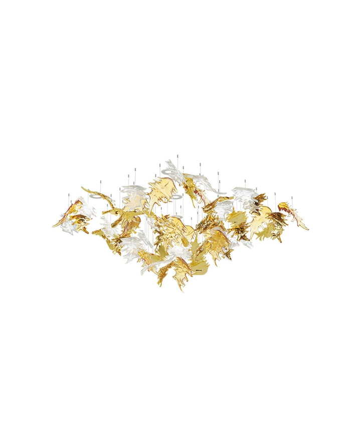 Cosolion Lustre en Verre Clair Ambre en Forme d&