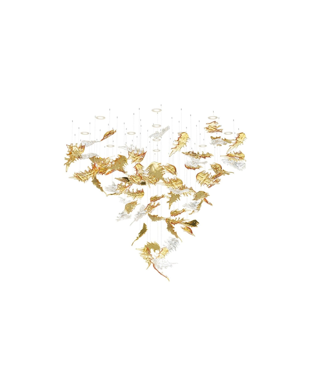 Cosolion Lustre en Verre Clair Ambre en Forme d&