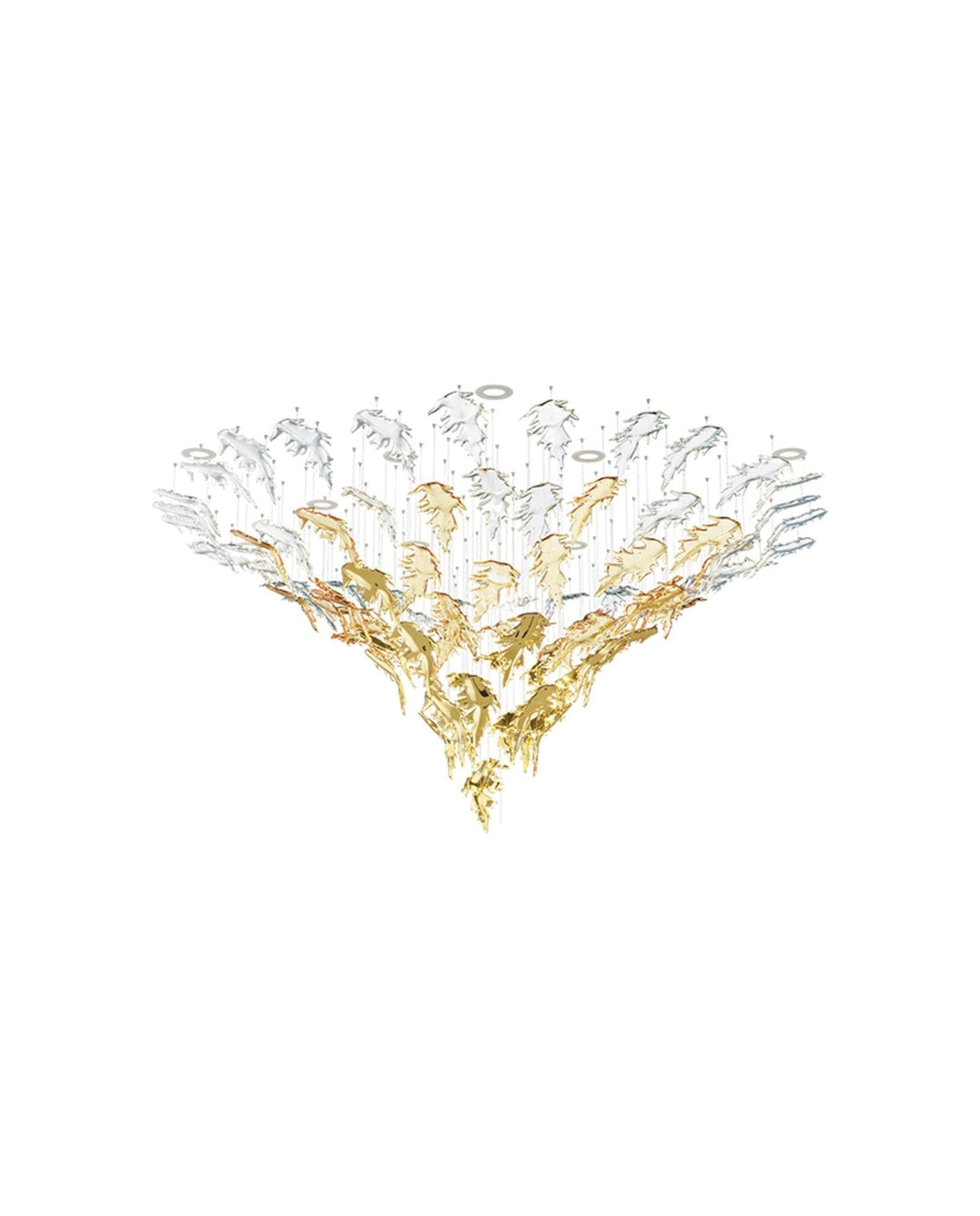 Cosolion Lustre en Verre Clair Ambre en Forme d&