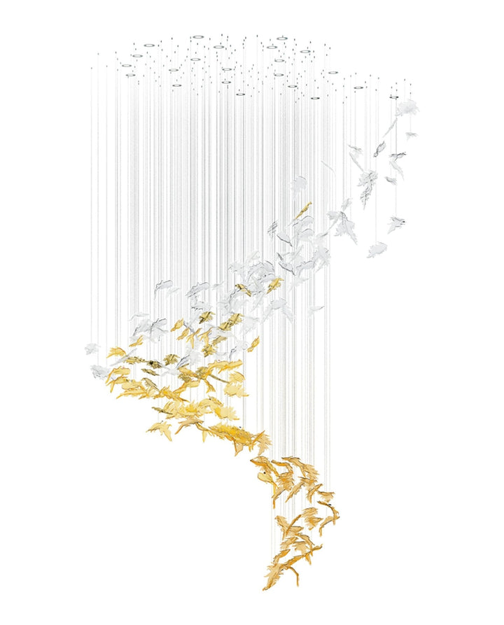Cosolion Lustre en Verre Clair Ambre en Forme d&