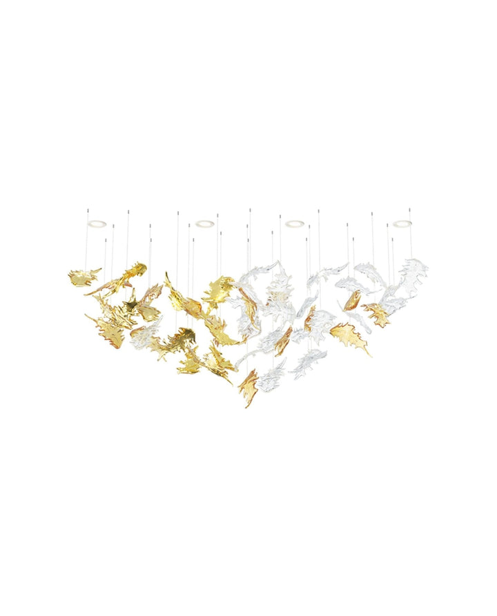 Cosolion Lustre en Verre Clair Ambre en Forme d&