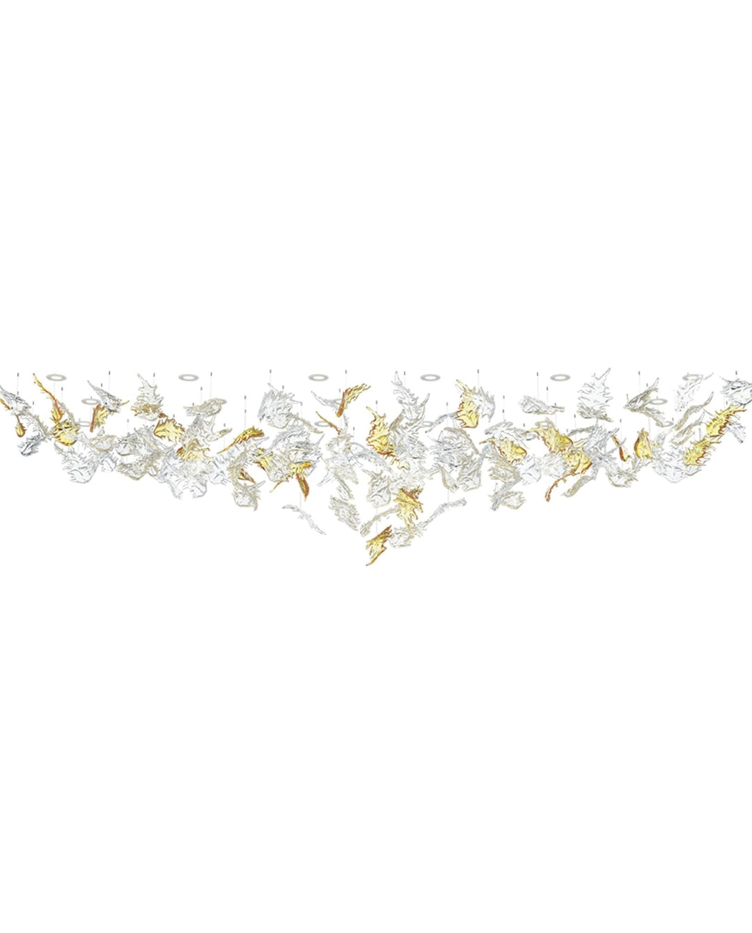 Cosolion Lustre en Verre Clair Ambre en Forme d&