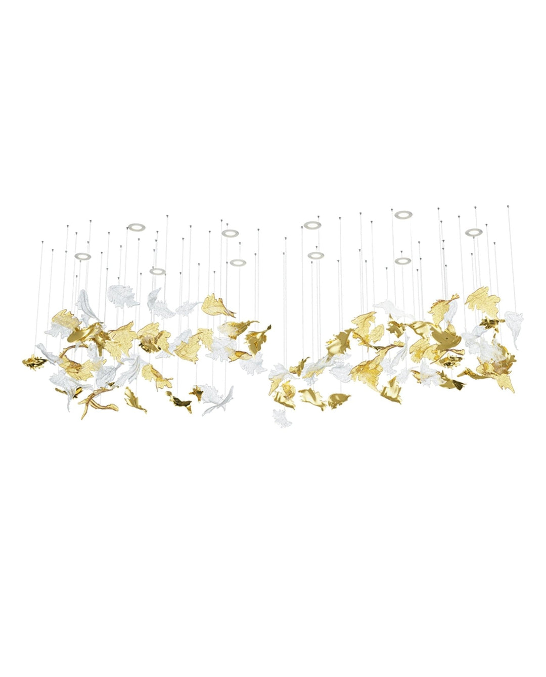 Cosolion Lustre en Verre Clair Ambre en Forme d&
