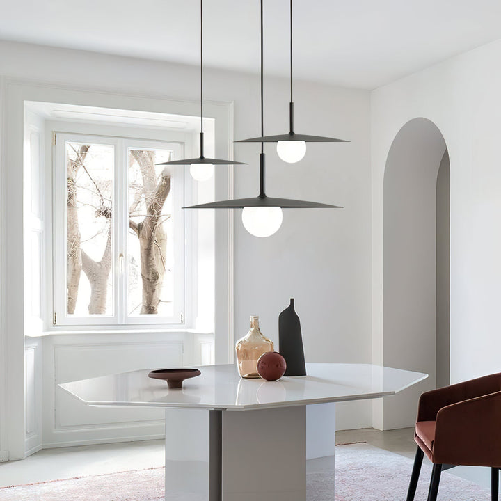 Lustra Suspension Lampe Abat-jour Plat pour Salon - Neutralighting