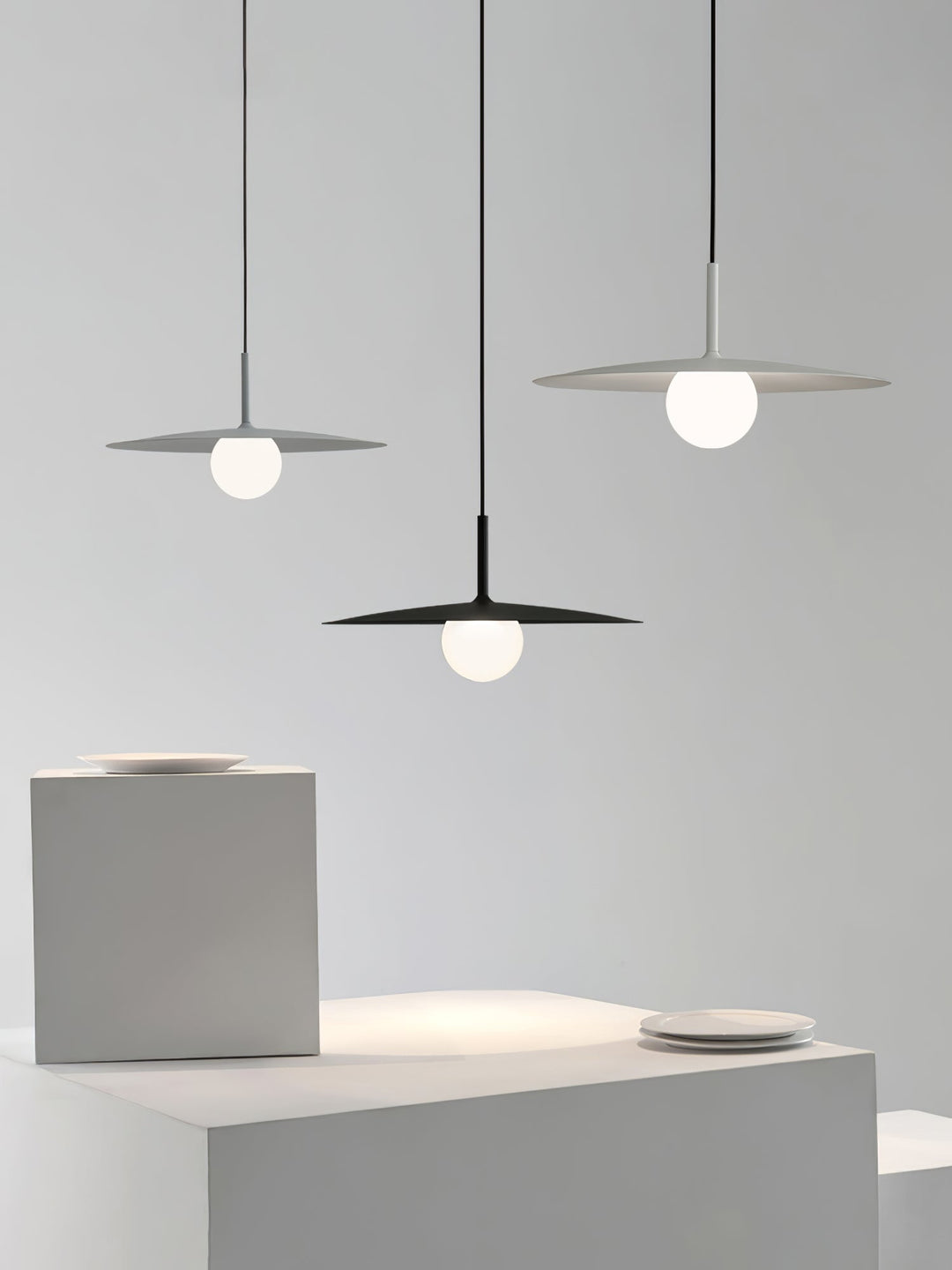 Lustra Suspension Lampe Abat-jour Plat pour Salon - Neutralighting
