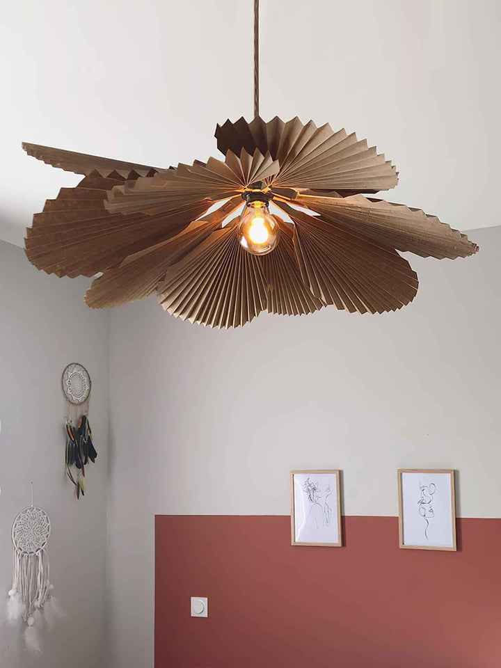 Lustra Suspension Lampe Feuille de Lotus en Papier Pliée Florale - Neutralighting