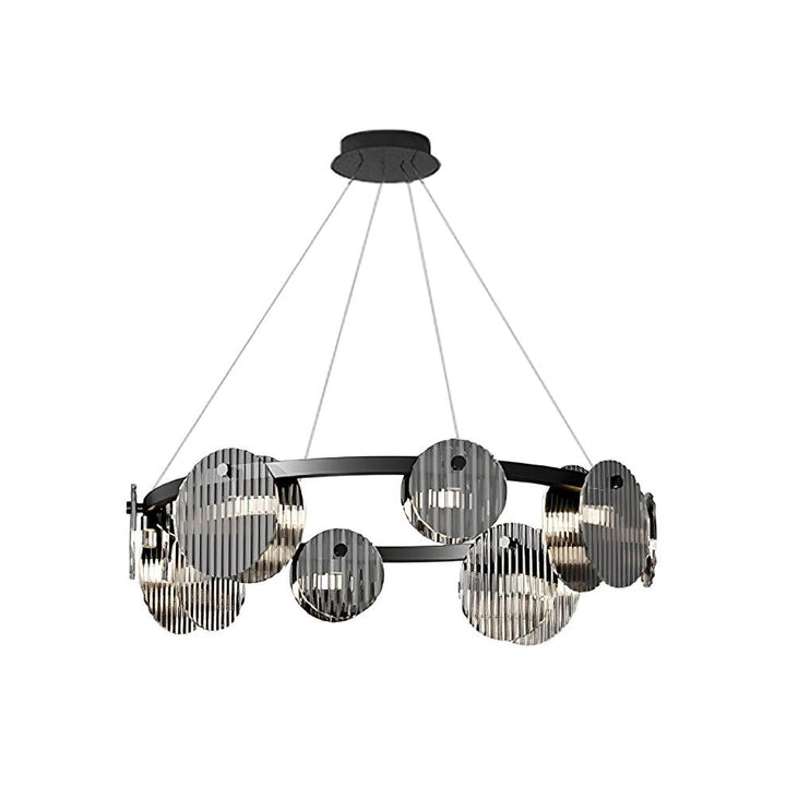 Lustra Chandelier en Verre Fumé et Noir - Neutralighting