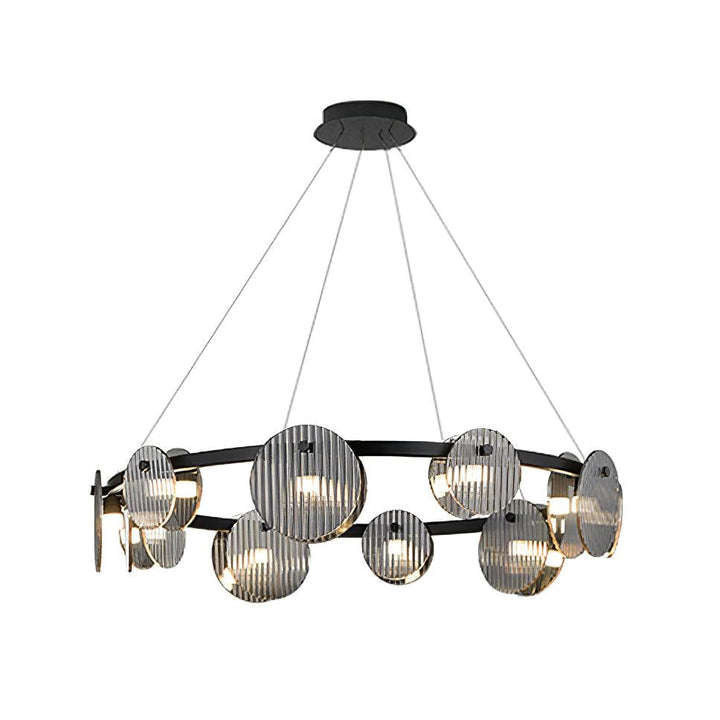 Lustra Chandelier en Verre Fumé et Noir - Neutralighting