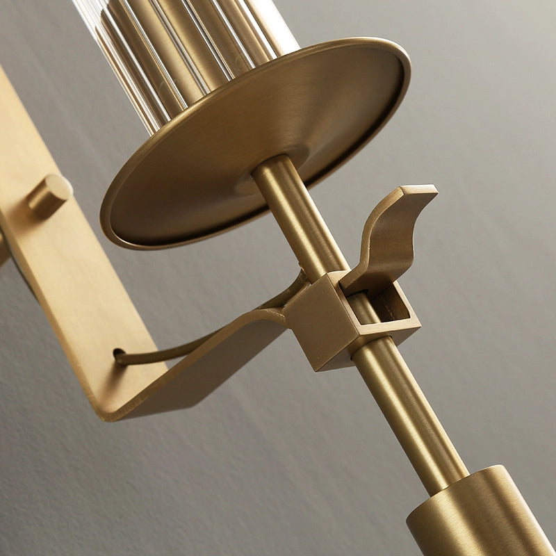 Ceshaisra French Classicism Plug-in Brass Glass Wall Lamp - Neutralighting