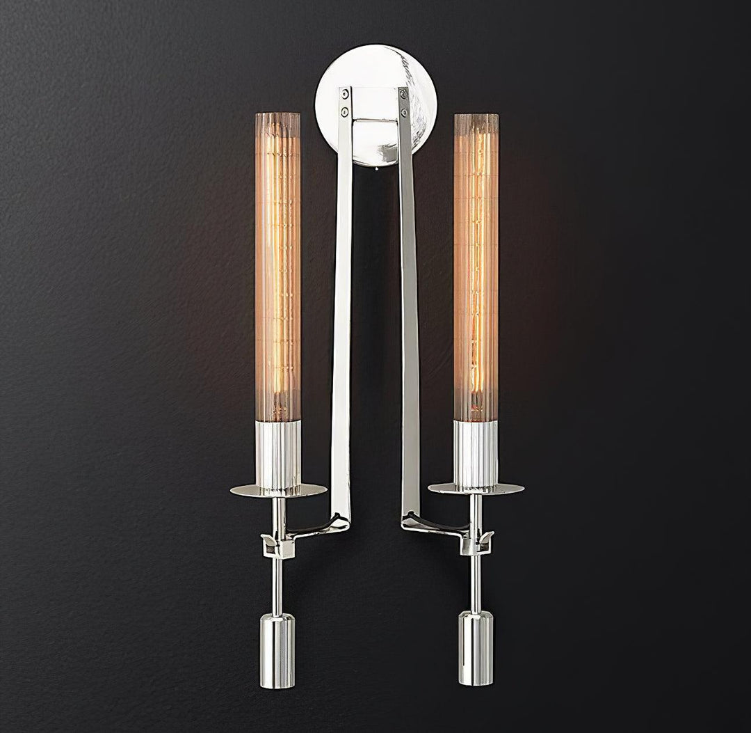 Ceshaisra French Classicism Plug-in Brass Glass Wall Lamp - Neutralighting