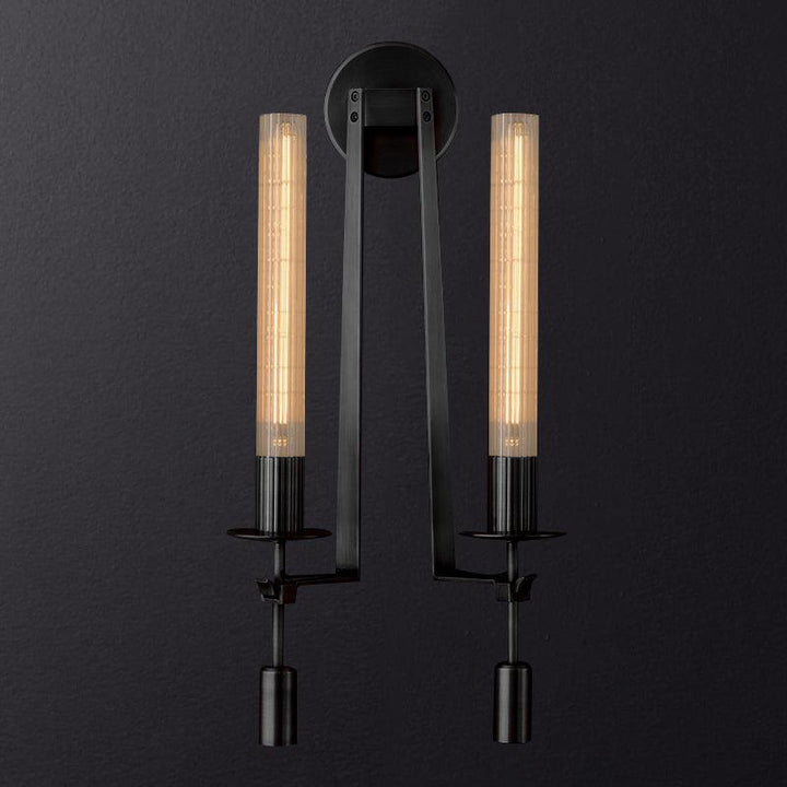 Ceshaisra French Classicism Plug-in Brass Glass Wall Lamp - Neutralighting