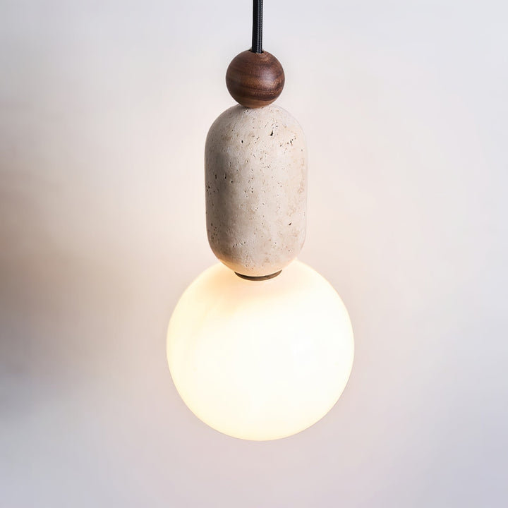 Vaarnii Suspension Minimaliste en Travertin - Neutralighting