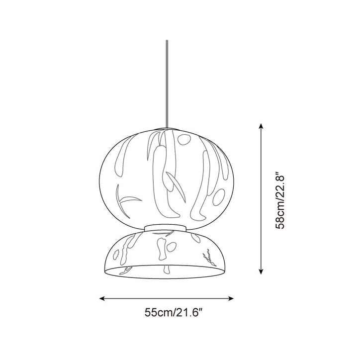 Formakami Suspension Abat-jour en Papier Abstrait - Neutralighting