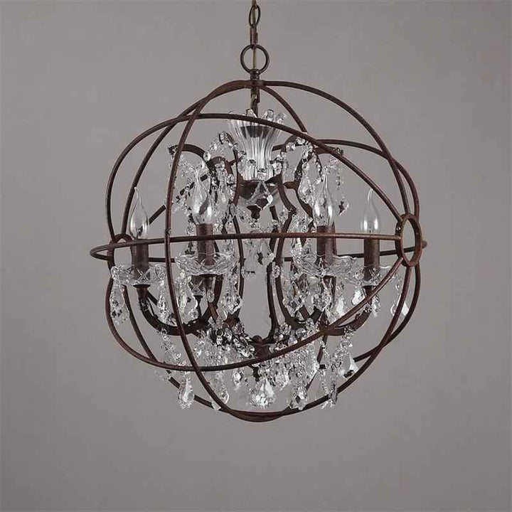 Sylirara Suspension Métal Cristal Orbe Unique Traditionnelle - Neutralighting