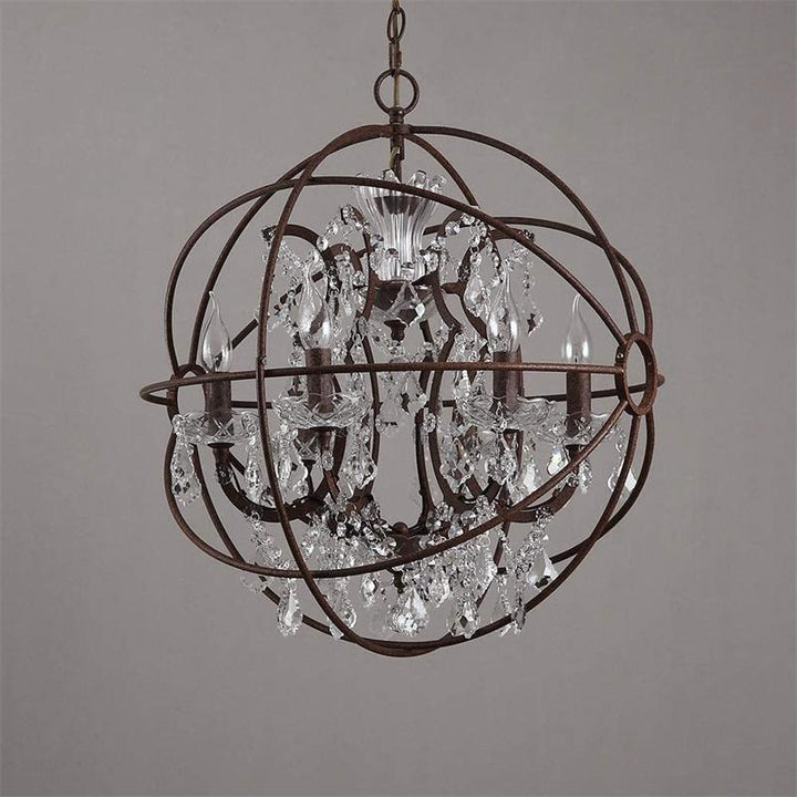 Sylirara Suspension Métal Cristal Orbe Unique Traditionnelle - Neutralighting