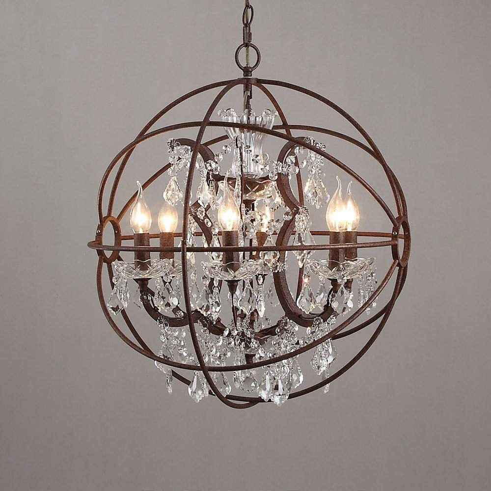 Sylirara Suspension Métal Cristal Orbe Unique Traditionnelle - Neutralighting