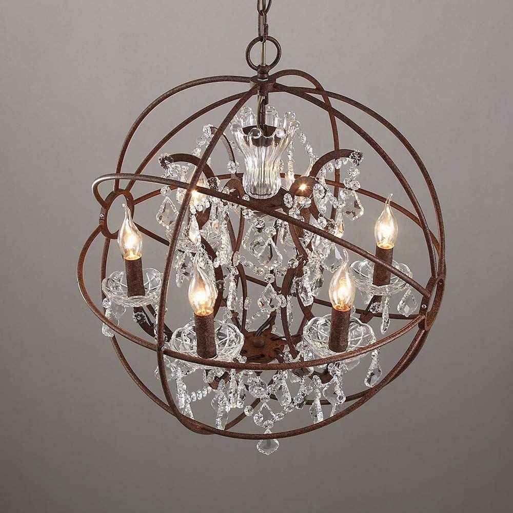 Sylirara Suspension Métal Cristal Orbe Unique Traditionnelle - Neutralighting