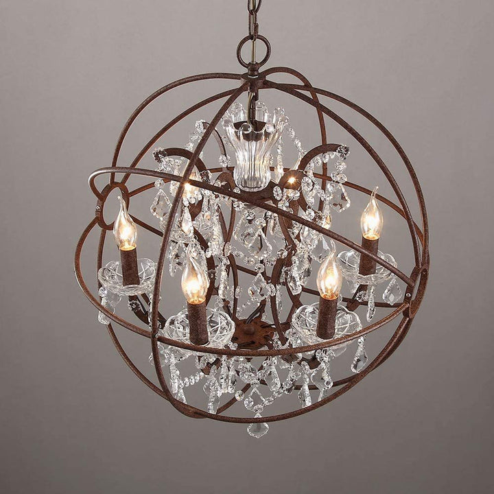 Sylirara Suspension Métal Cristal Orbe Unique Traditionnelle - Neutralighting