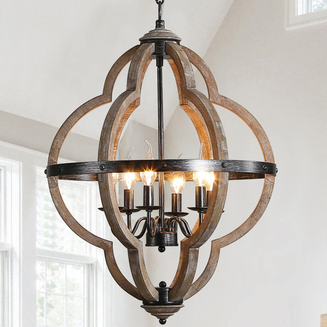Cilorora Suspension Vintage Industrielle Bois Métal - Neutralighting