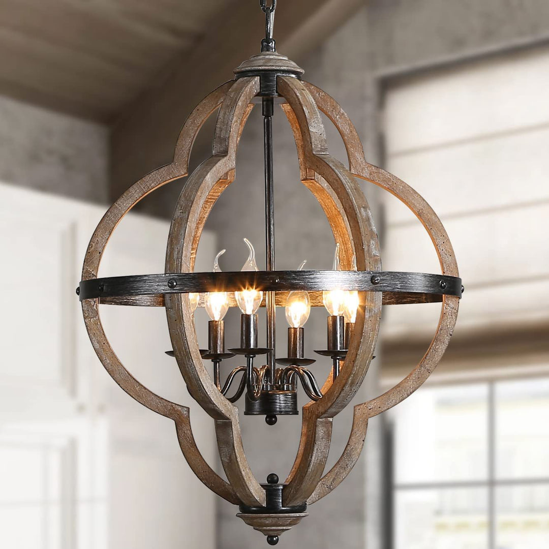 Cilorora Suspension Vintage Industrielle Bois Métal - Neutralighting