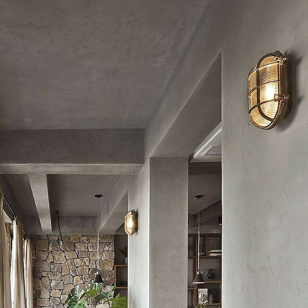 Erthearis Applique Murale Vintage Laiton Métal Bunker - Neutralighting