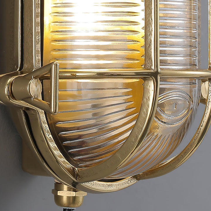 Erthearis Applique Murale Vintage Laiton Métal Bunker - Neutralighting