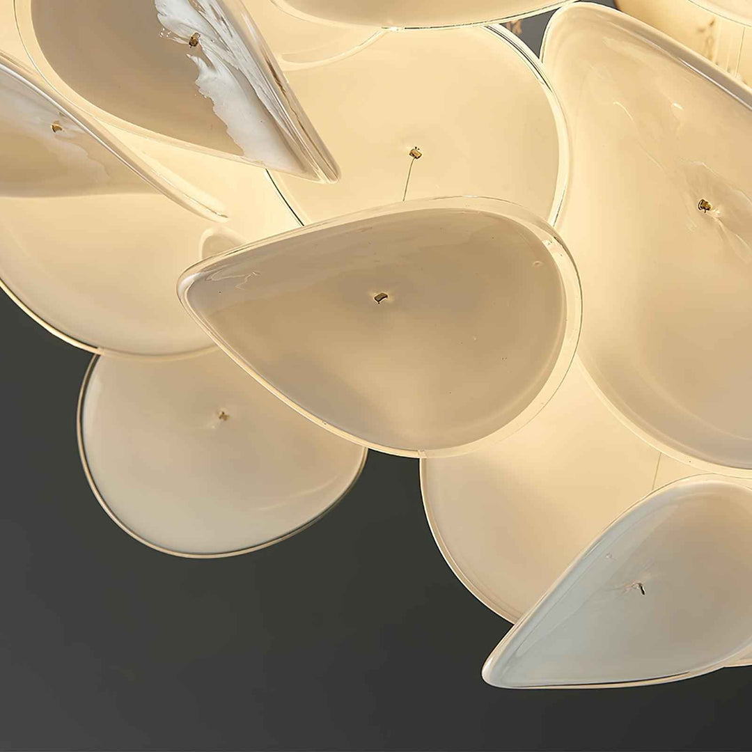 Lustra Verre 40cm Blanc LED