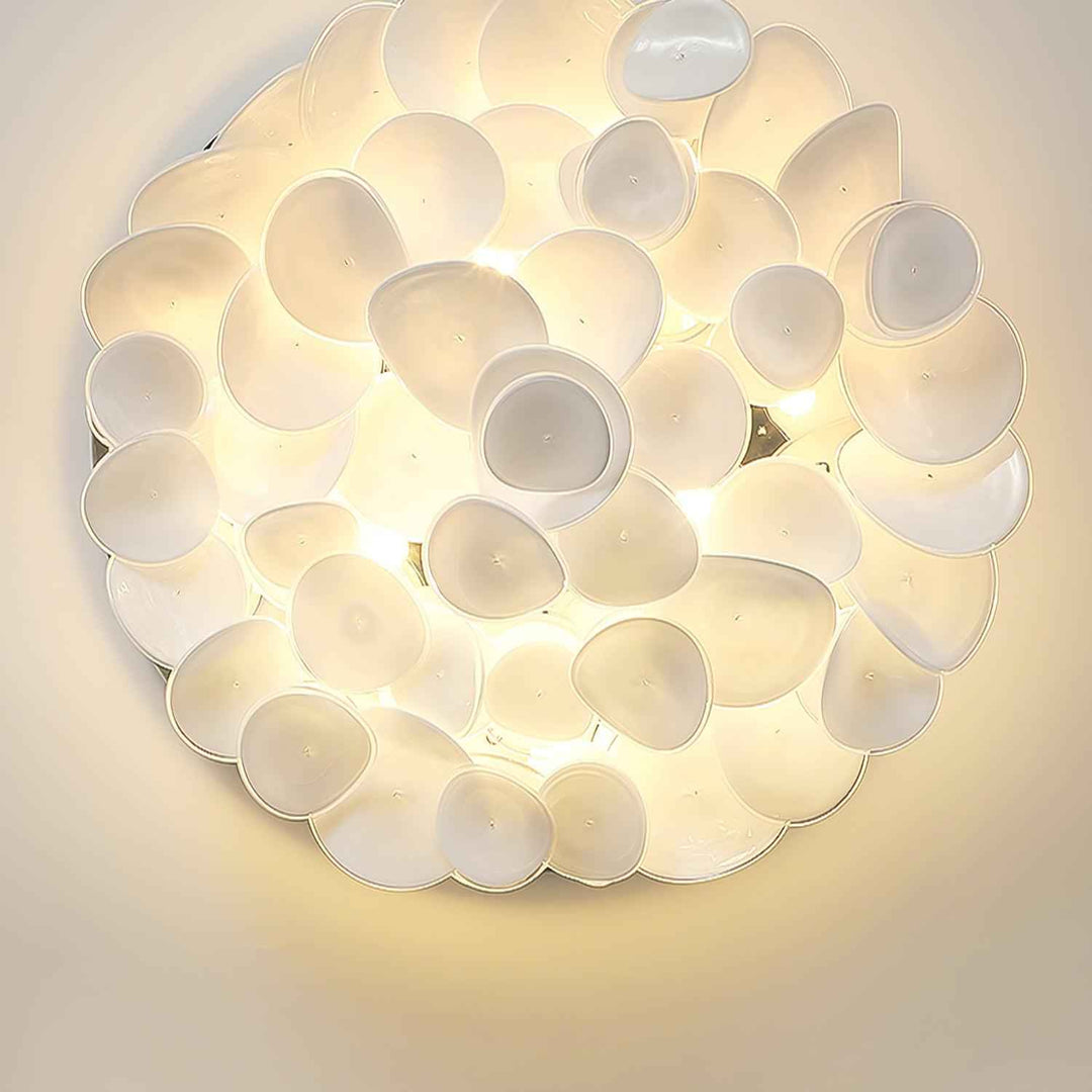 Lustra Verre 40cm Blanc LED