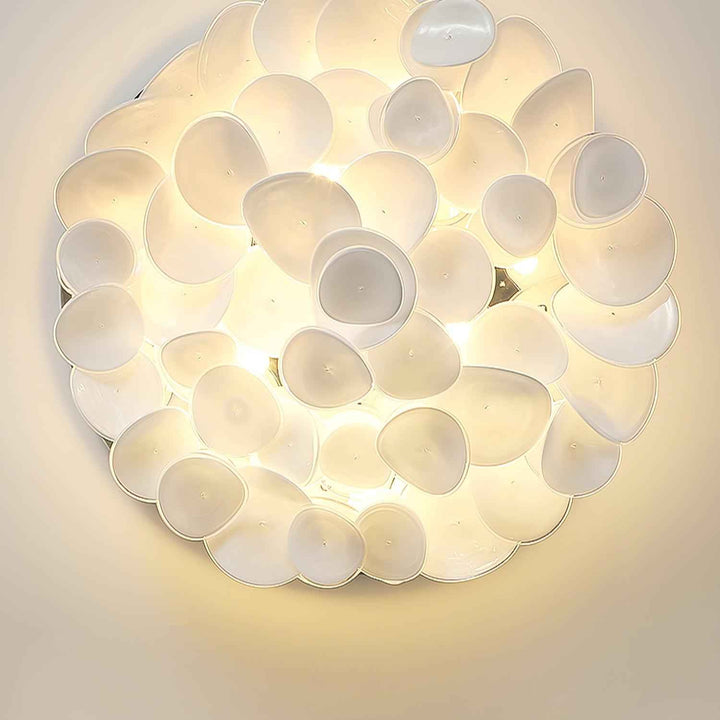 Lustra Verre 40cm Blanc LED