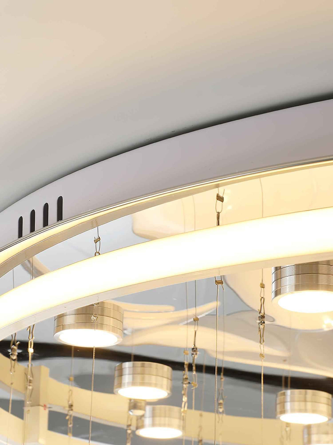 Lustra Verre 40cm Blanc LED