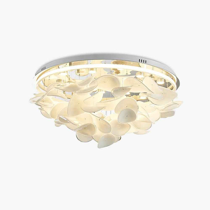 Lustra Verre 40cm Blanc LED