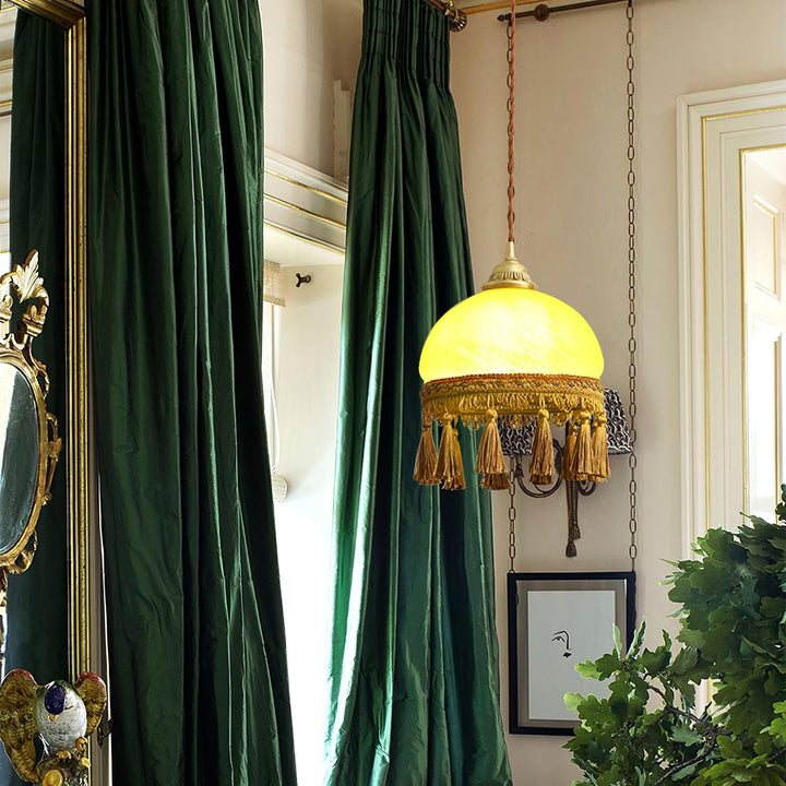 Fringe Suspension en Laiton avec Franges - Neutralighting