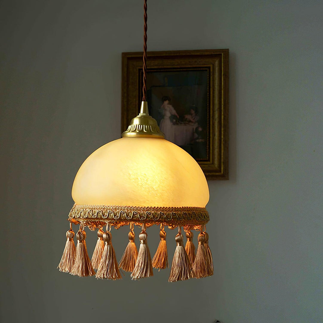 Fringe Suspension en Laiton avec Franges - Neutralighting