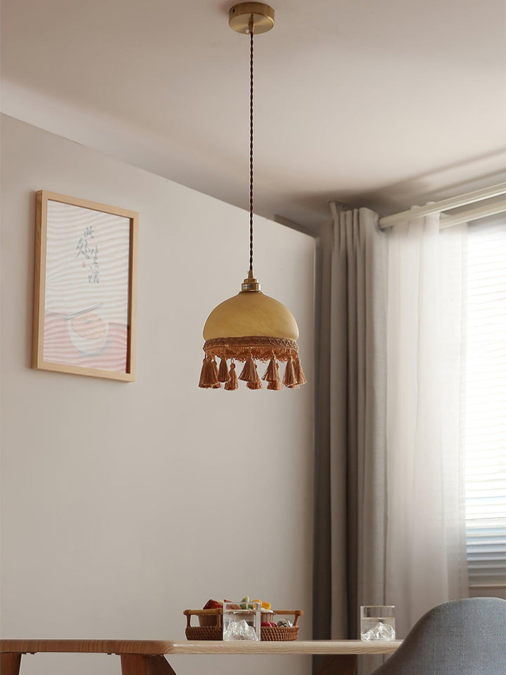 Sycaran Suspension en Tissu avec Franges et Guirlande - Neutralighting