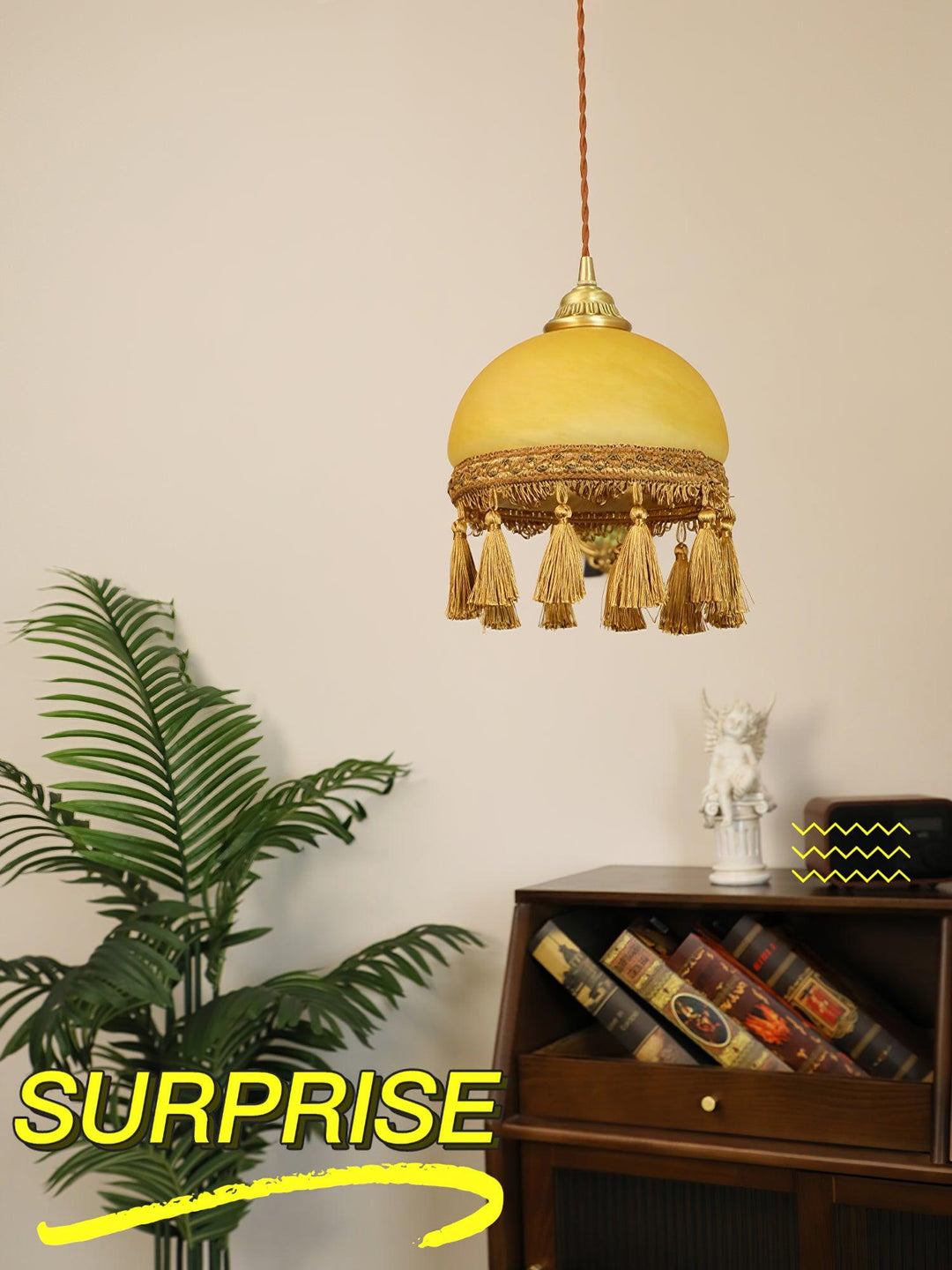 Fringe Suspension en Laiton avec Franges - Neutralighting