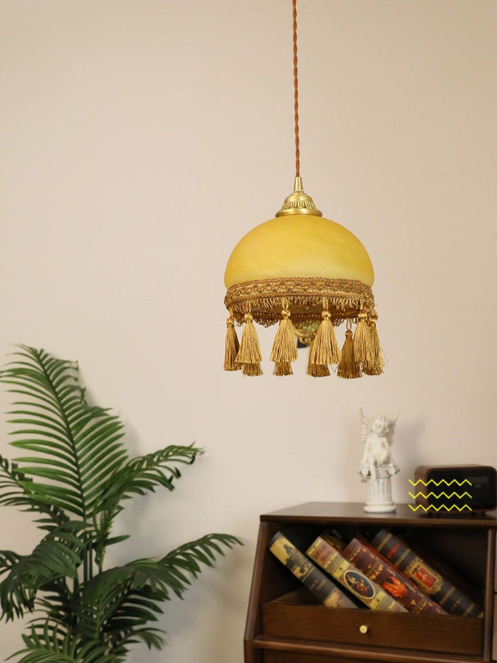 Fringe Suspension en Laiton avec Franges - Neutralighting