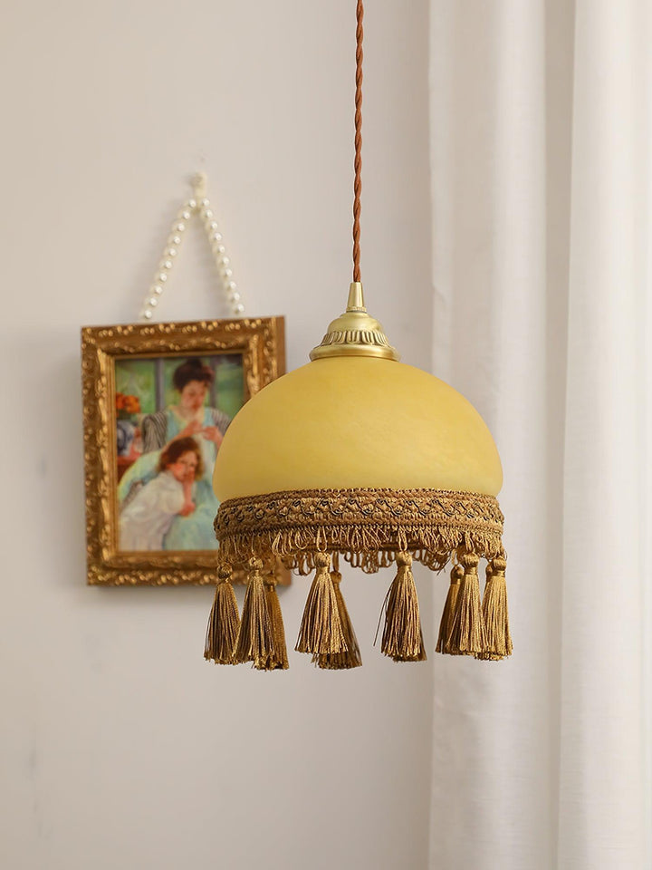 Fringe Suspension en Laiton avec Franges - Neutralighting