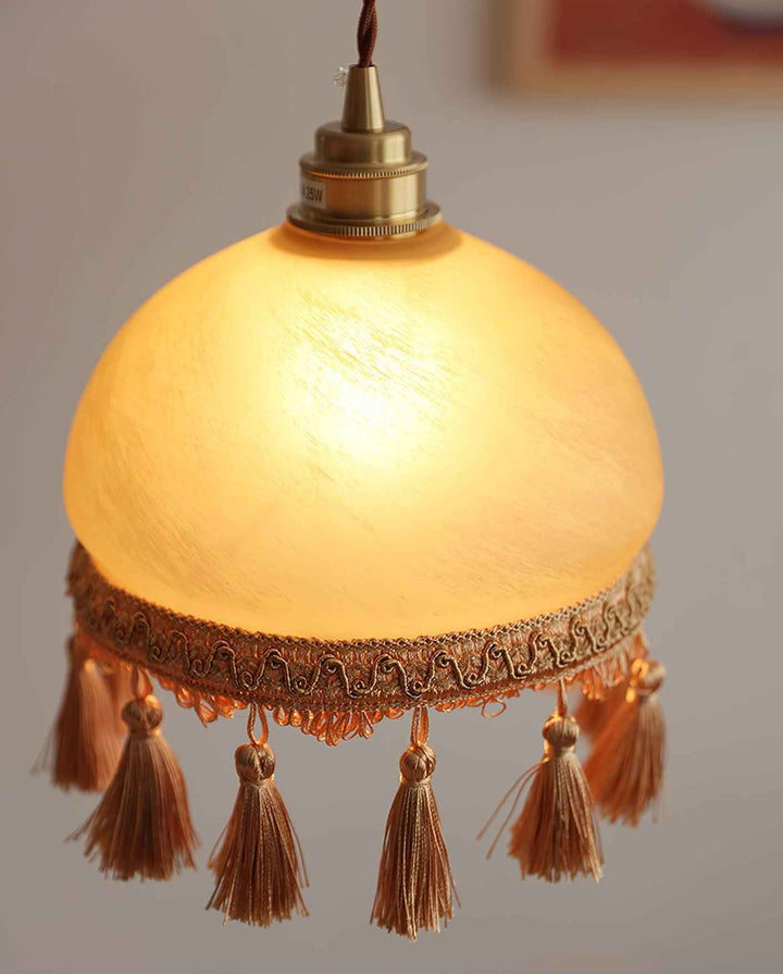 Lampe Fringe en Verre – Design Contemporain