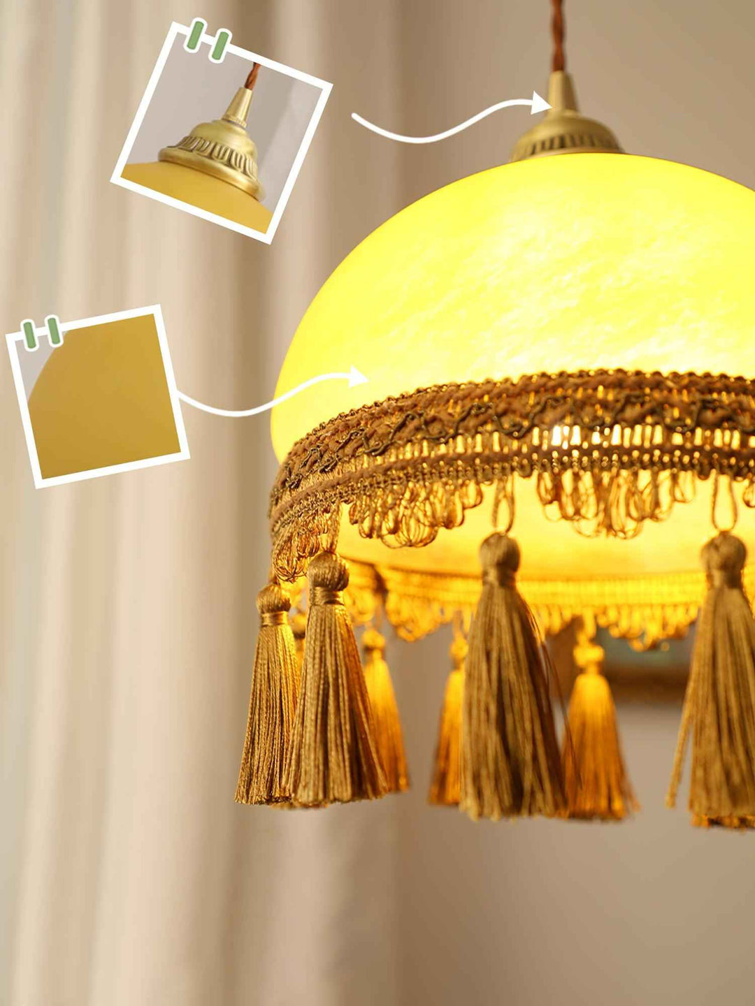 Lampe Fringe en Verre – Design Contemporain