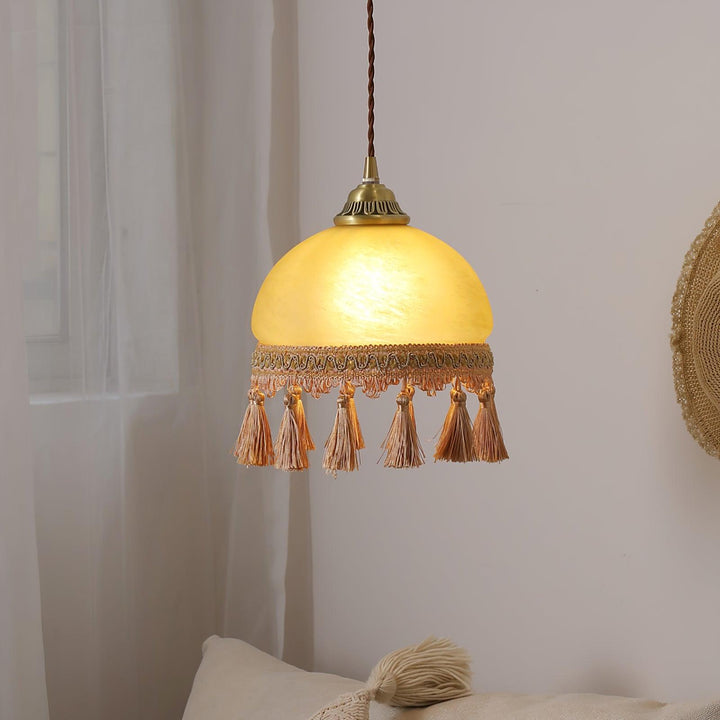 Sycaran Suspension en Tissu avec Franges et Guirlande - Neutralighting